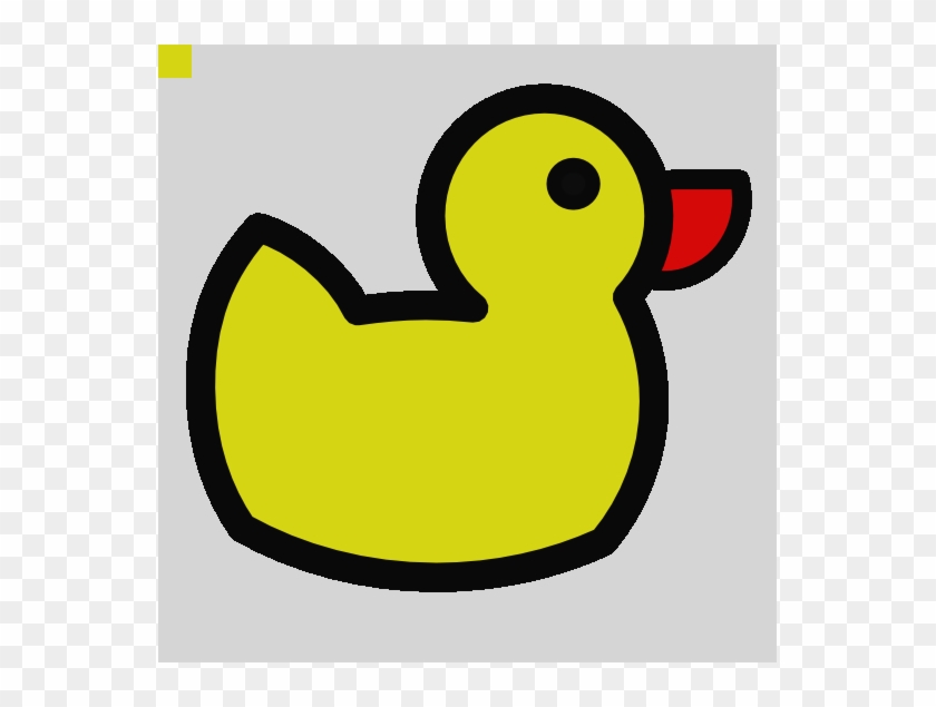 Ducky Icon Black White Line Art Scalable Vector Graphics - Rubber Duck Clip Art #1306005