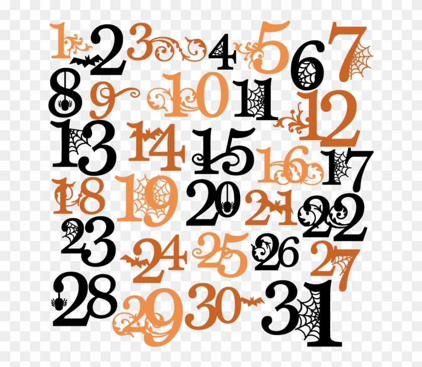 Halloween Numbers Svg Cutting Files Halloween Svg Cuts - Halloween Numbers Clipart #1306010