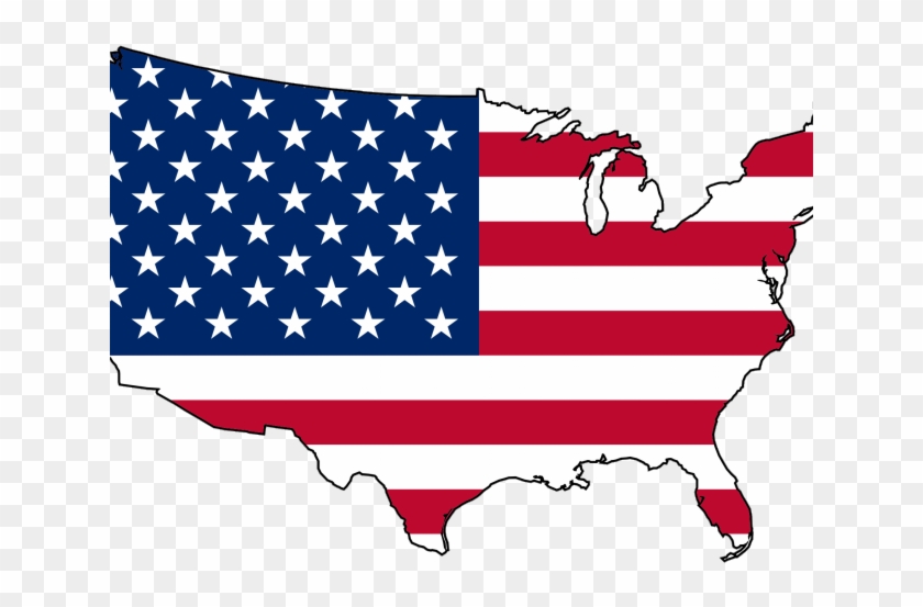 America Clipart Us Citizen - United States Flag Map #1306046