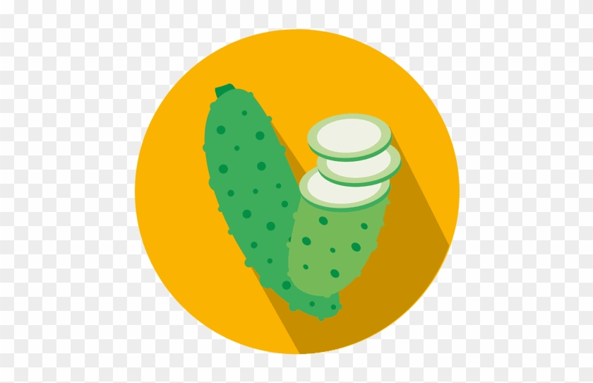 Cucumber Circle Icon Transparent Png - Pepino Animado Png #1306062