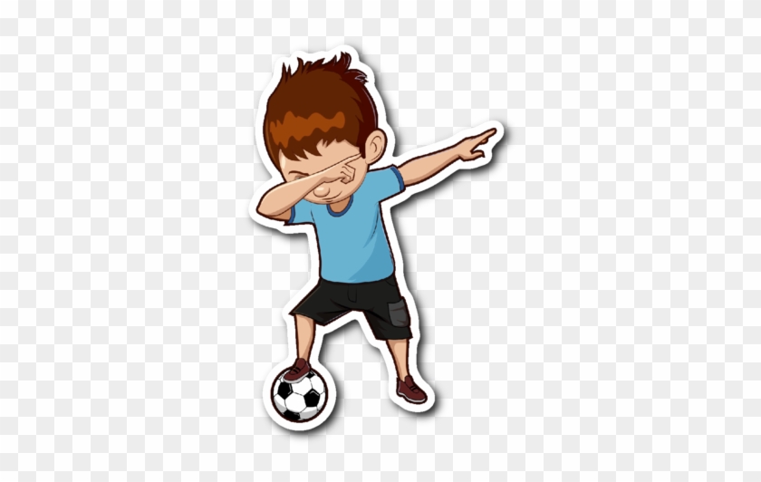 Funny Dabbing Dance Soccer Sticker Car Bumper Decal - Soccer Sticker #1306222