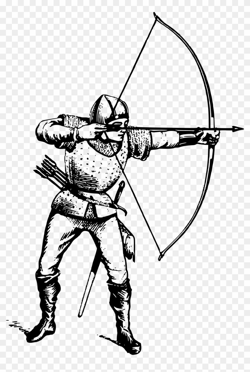 Middle Ages Archery Bow And Arrow Drawing Clip Art - Blank Comic Book [book] #1306320