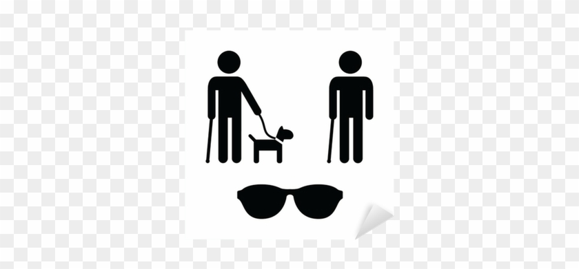 Blind Man Icons Set - Alcohol Units Men And Women #1306333