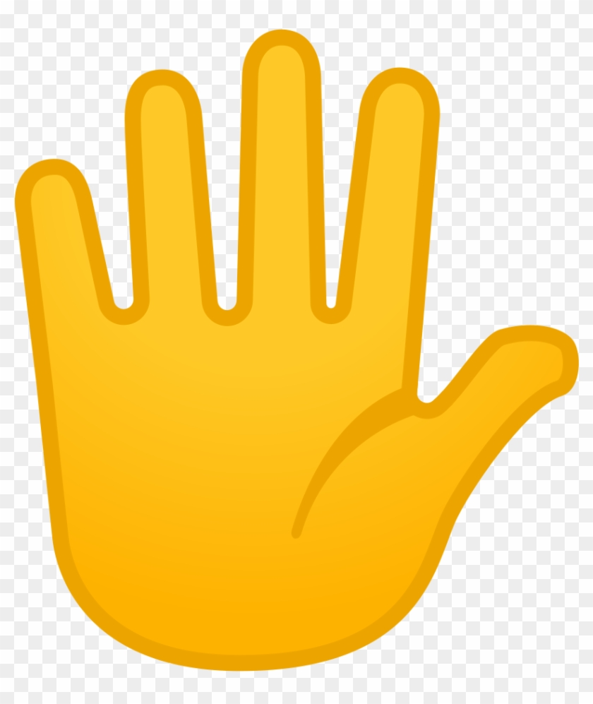 Hand With Fingers Splayed Icon - Hand Emoji Png Yellow #1306503