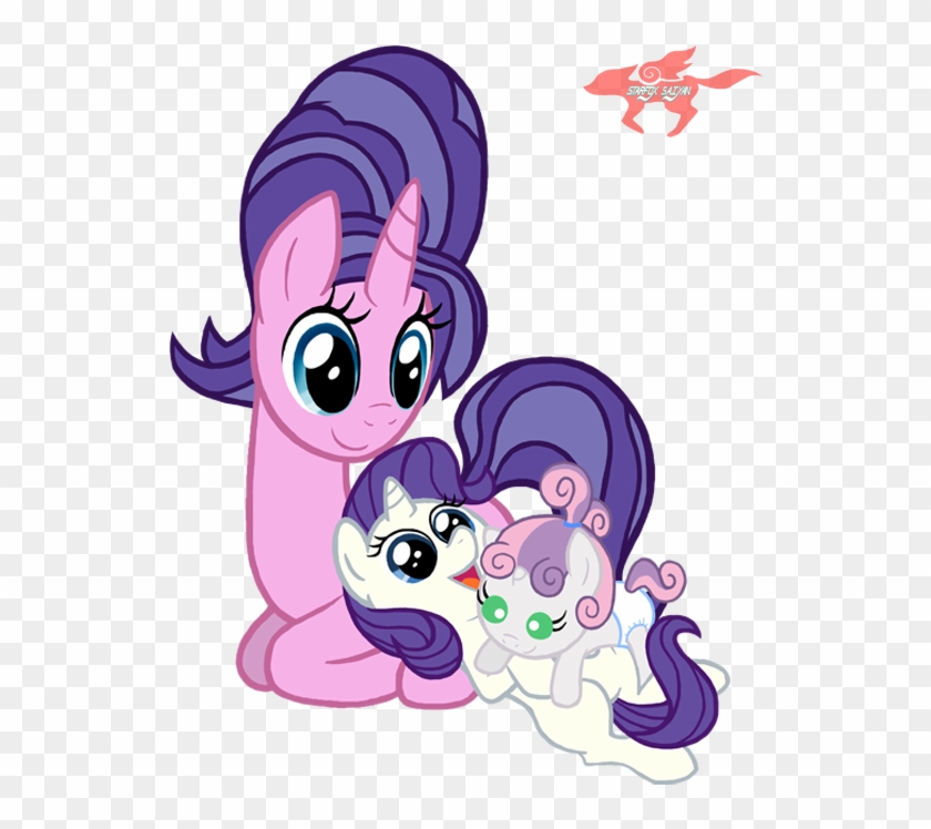 Diaper, Filly, Foal, Pony, Prone, Rarity, Safe, Simple - Rarity And Sweetie Belle Baby #1306595