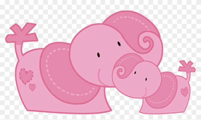 Cartoon Elephant Illustration - Pink Baby Elephant Png #1306765