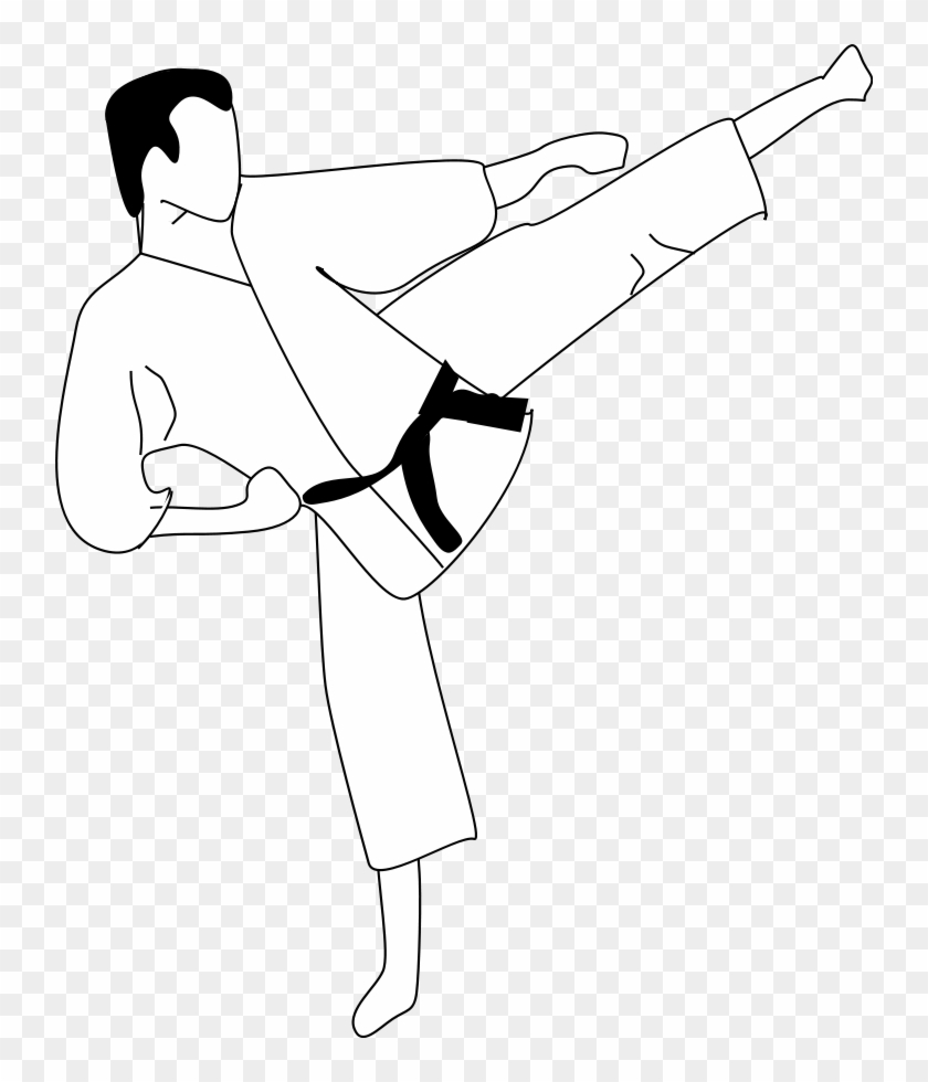Karate Clipart Karate Tiger - Taekwondo Coloring Pages #1306803