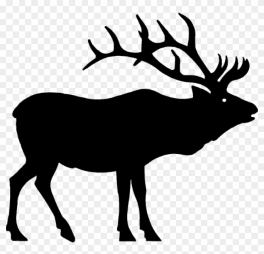 White Tailed Deer Clipart Elk - Elk Silhouette Clip Art #1306837
