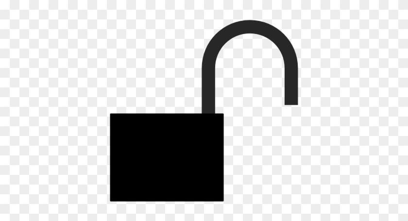 Free Clipart Of Padlock Unlocked Silhou - Lock And Unlock Symbol #1306993