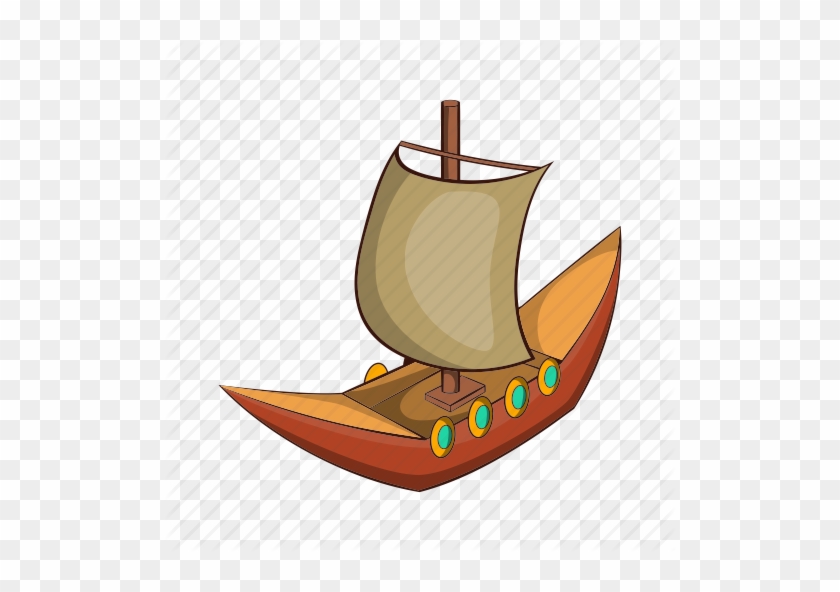 Ancient, Boat, Cartoon, Dragon, Sail, Ship, Viking - Icon Boat Cartoon #1307127