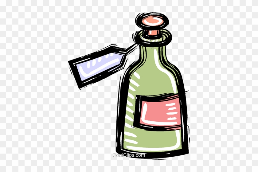 Bottle Royalty Free Vector Clip Art Illustration - Glass Bottle #1307151