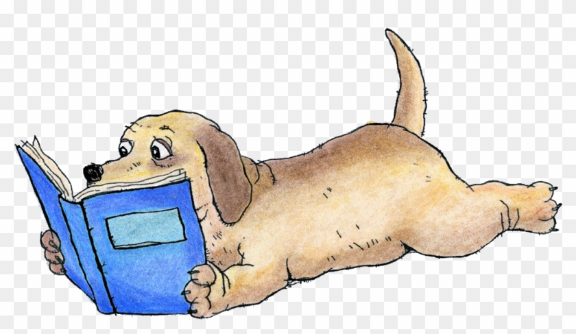 Clip Art Of Animals Reading - Animals Reading Clipart #1307276