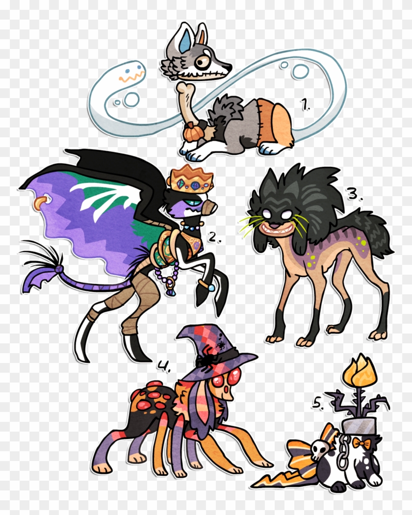 Halloween Designs Up For Auction By Griffsnuff - Fantasy Animal Ocs #1307448
