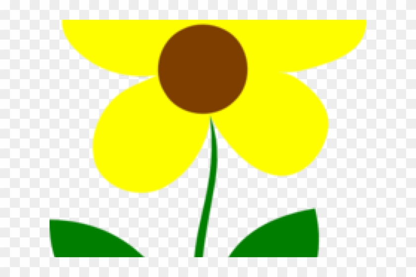 Yellow Flower Clipart Stem Clipart - Circle #1307529