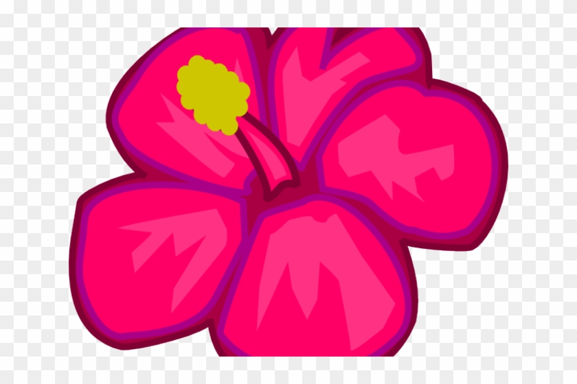 Pink Flower Clipart Flowering - Draw A Tropical Flower #1307538