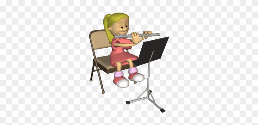 Girl Playing The Flute Clipart - Flute Animated Gif #1307586