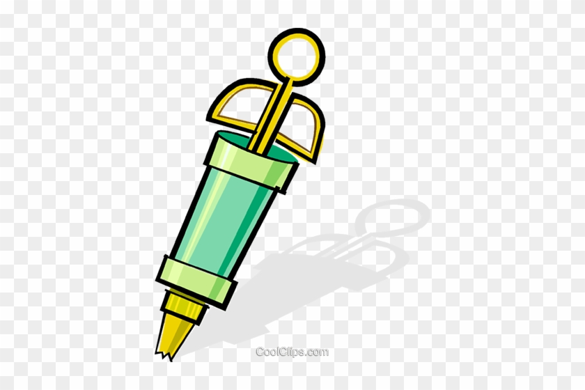 Cake Decorating Tool Royalty Free Vector Clip Art Illustration - Syringe Clip Art #1307600