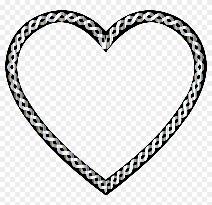 Big Image - White Heart Frame Png #1307798