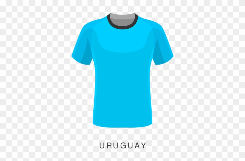 Uruguay World Cup Football Shirt Cartoon Transparent - Turquoise Blue T Shirt #1307898