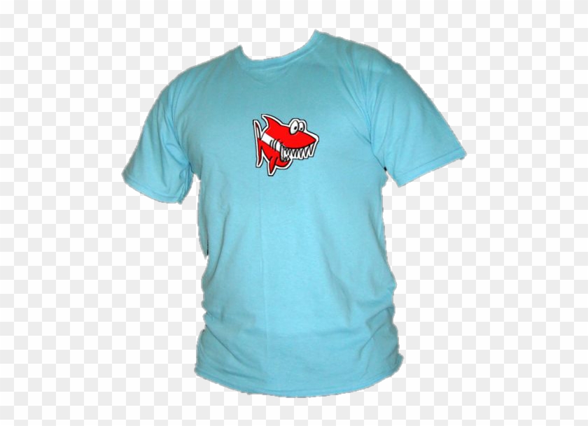 Red Dive Flag Cartoon Shark Scuba Diving T-shirt - Fantorangen #1307964