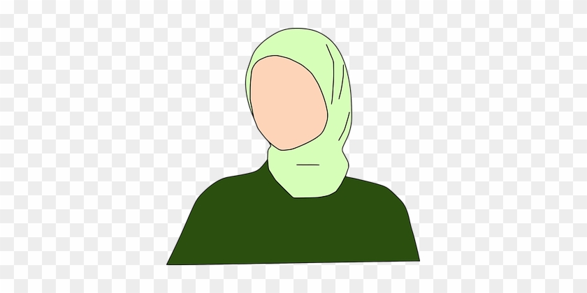 Hijab, Woman, Muslim, Muslim Wearing - Cartoon #1308011
