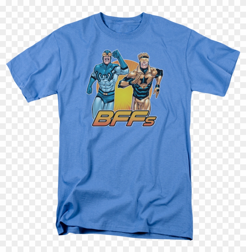 Bff's Blue Beetle And Booster Gold T-shirt - Batman Two Gotham Gargoyles Ready To Strike Licensed #1308054