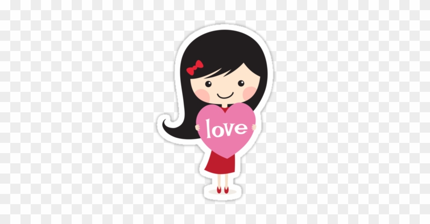 Cute Cartoon Girl Png Free Download - Love Girl Cartoon Png #1308082