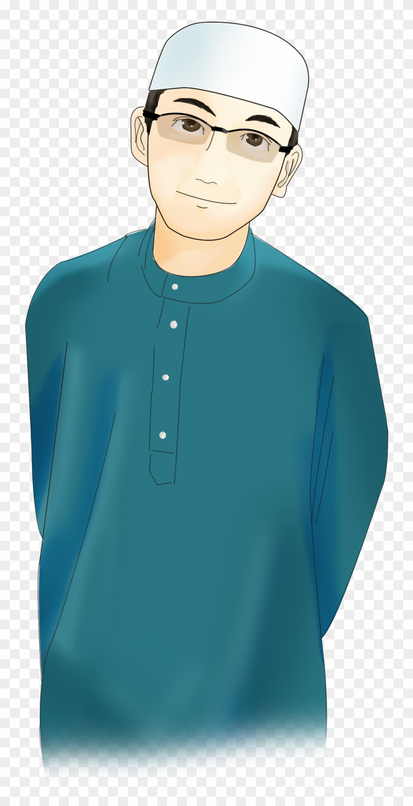 Islam Cartoon Muslim Hijab Man - Muslim Man Image Png #1308105