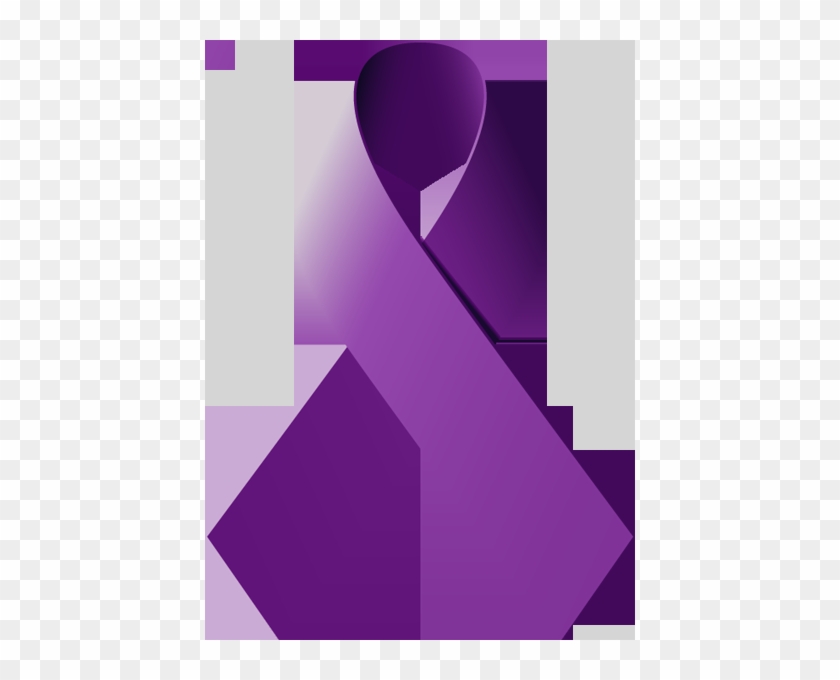 Purple Awareness Ribbon/ Pulmonary Hypertension Cf - Clip Art #1308410