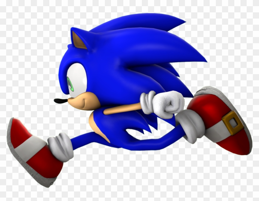 Sonic Running Pose Render By Nikfan01 - Sonic The Hedgehog Running #1308524