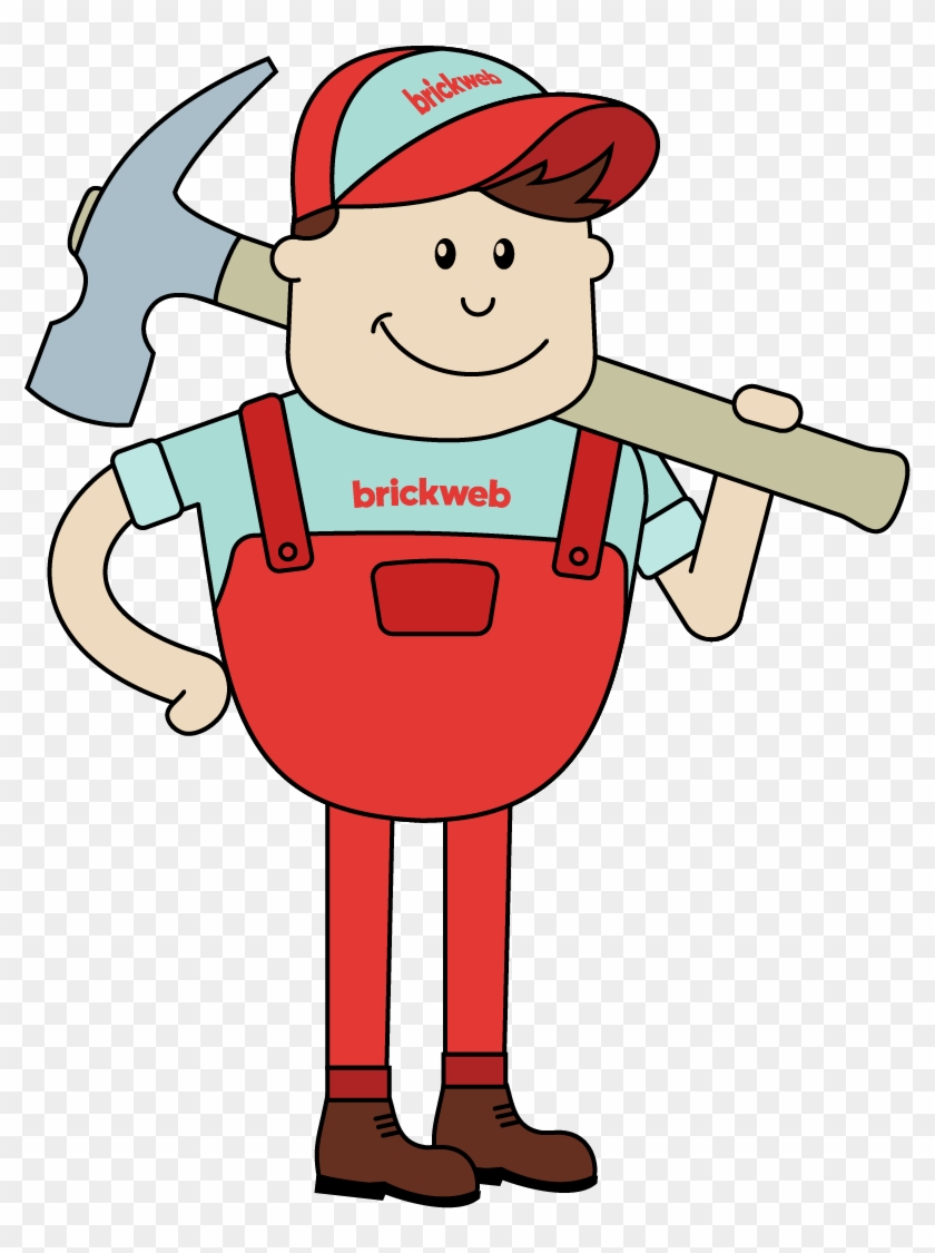 Character Brick Left - Stroke Cartoon Character #1308688