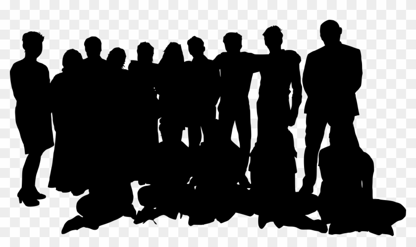 Silhouette Crowd - People Crowd Png #1308691