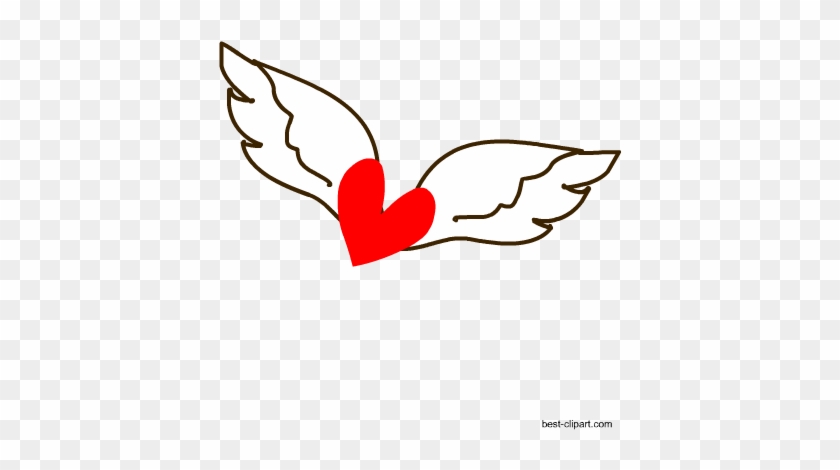 Free Heart With Wings Clipart - Clip Art #1308820