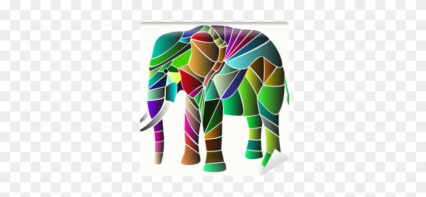 Papier Peint Illustration De L'éléphant Composé De - Cafepress Vector Elephant Eps Square Sticker 3 X Bumper #1309223