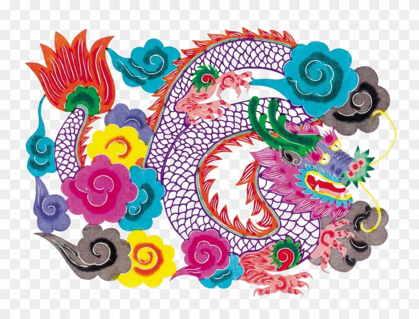 China Chinese Dragon Stock Illustration Illustration - Illustration Des Chinesischen Drachen Mit Karte #1309280