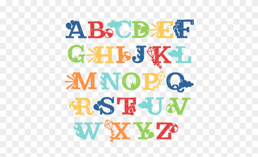Summer Uppercase Alphabet Svg Scrapbook Cut File Cute - Summer Alphabet #1309330