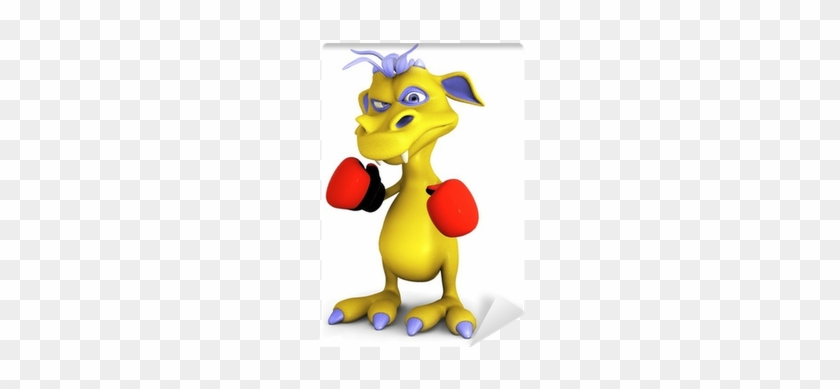 Cute Cartoon Monster Wearing Boxing Gloves - Boxing #1309347