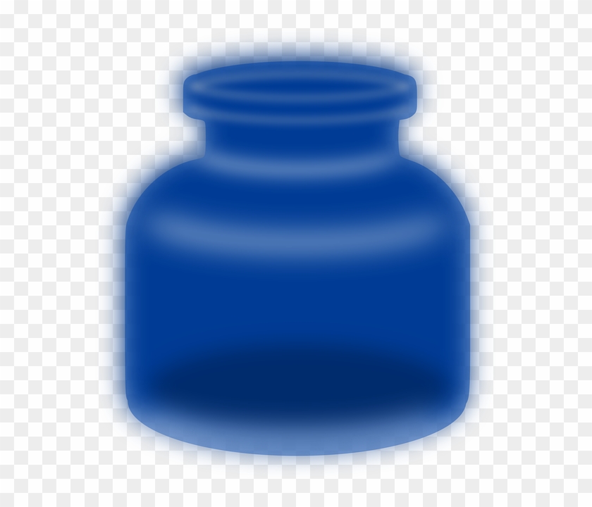 Ink Pot, Ink, Blue, Bottle - Plastic #1309364