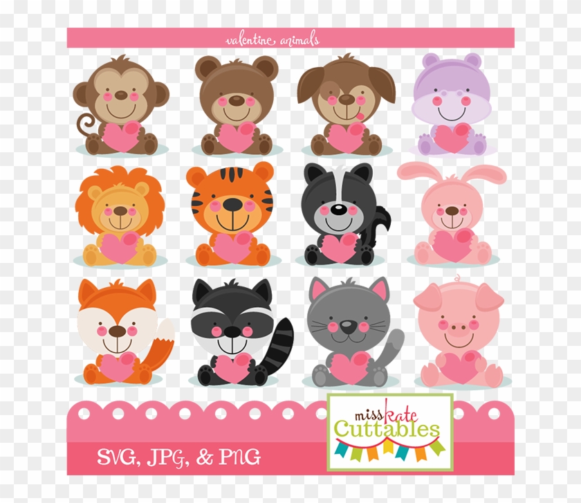 Miss Kate Cuttables Valentine Animals Bundle Svg Files - Miss Kate Cuttables Valentine #1309369