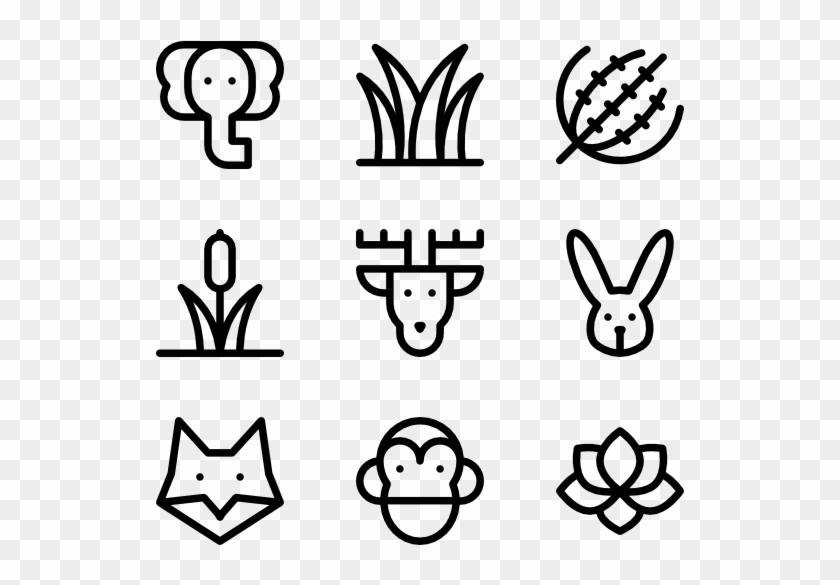 Wildlife 50 Icons View All 3 Icon Packs Of Animal Face - Search Icon Hand Drawn #1309572