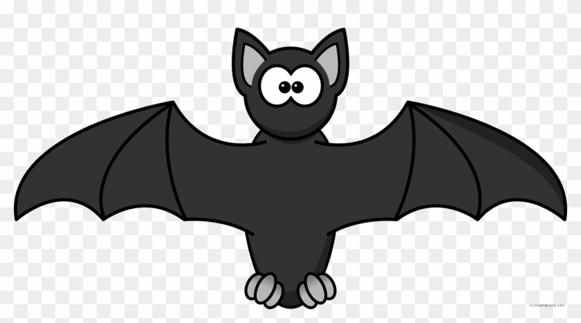 Cute Bat Animal Free Black White Clipart Images Clipartblack - Bat Cartoon #1309606
