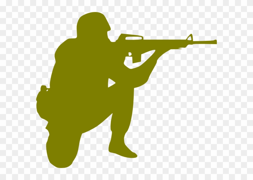 Soldier Clip Art At Clker - Army Soldier Silhouette #27203