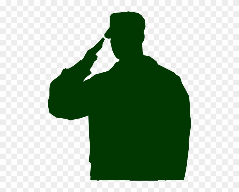 Soldier Saluting Silhouette #27229