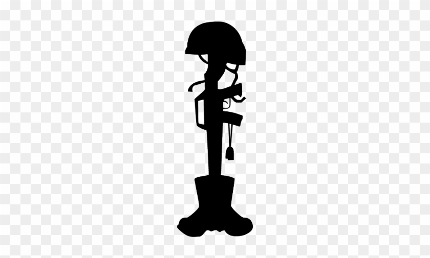 Clip Art Soldier Cross Battlefield Clipart 21 Â€“ Paberish - Fallen Soldier Symbol Silhouette #27237