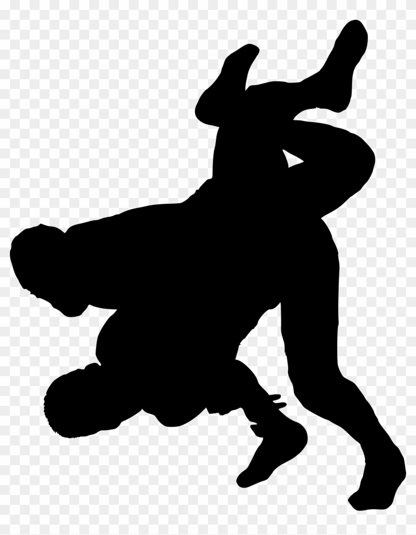 Wrestling Silhouette - Wrestling #27380