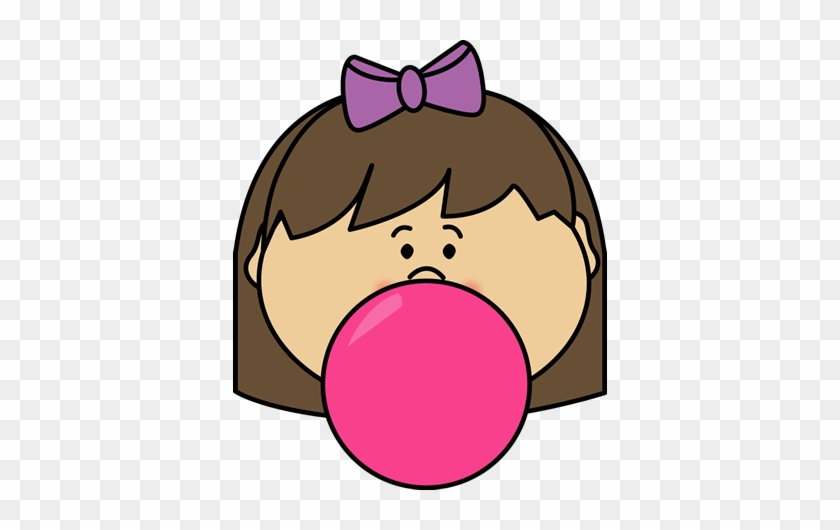 Bubblegum Girl - Clipart Chewing Gum #27382
