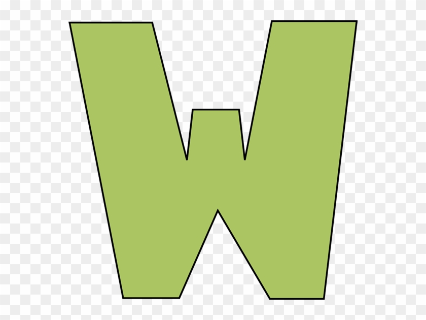 Green Letter W Clip Art - Letter W Clipart #27407