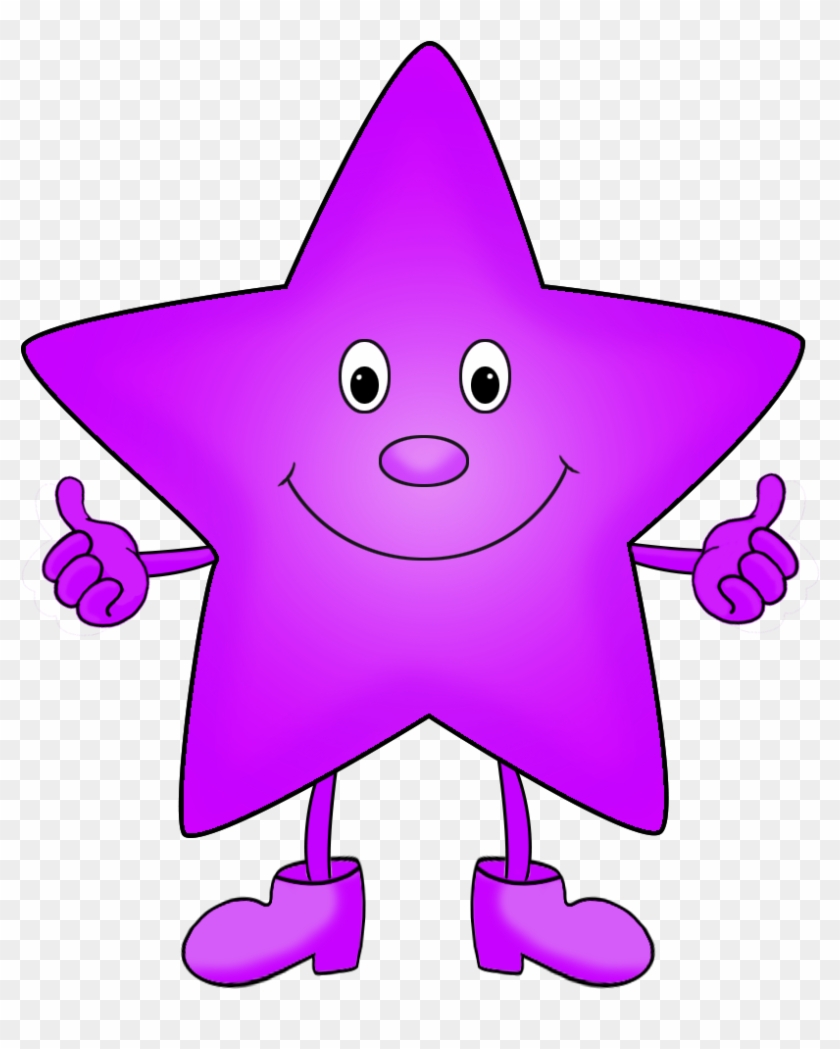 Purple Funny Star Clipart - Clip Art #27481