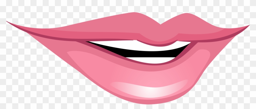 Pink Smiling Mouth Png Clip Art - Clip Art #27524