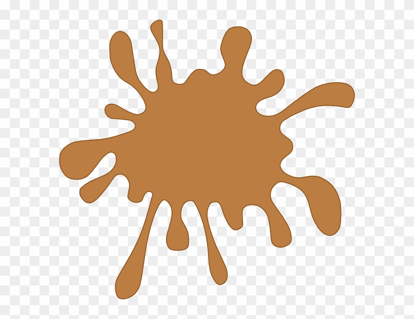 Brown Splat Clip Art At Clker - Red Paint Splatter Clip Art #27516